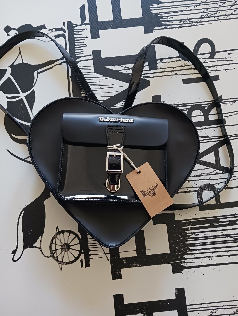 NWT Dr.Martens Heart Shaped Black Backpack